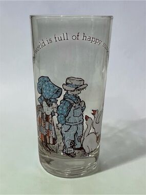 Vintage Holly Hobbie 1978 Drink Glass The World is full of Happy Surprises